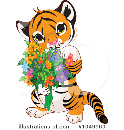 Royalty-Free (RF) Tiger Clipart Illustration by Pushkin - Stock Sample #1049960