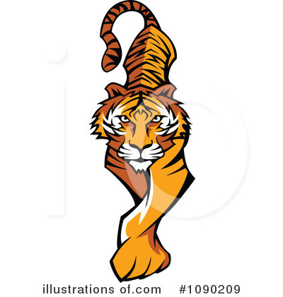 Royalty-Free (RF) Tiger Clipart Illustration by Chromaco - Stock Sample #1090209