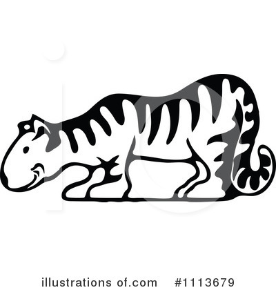 Royalty-Free (RF) Tiger Clipart Illustration by Prawny Vintage - Stock Sample #1113679