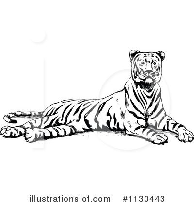 Royalty-Free (RF) Tiger Clipart Illustration by Prawny Vintage - Stock Sample #1130443