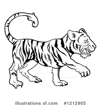 Royalty-Free (RF) Tiger Clipart Illustration by AtStockIllustration - Stock Sample #1212905