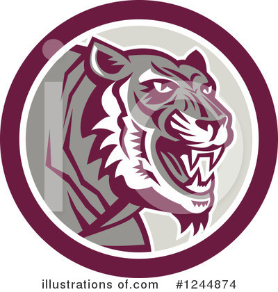 Royalty-Free (RF) Tiger Clipart Illustration by patrimonio - Stock Sample #1244874