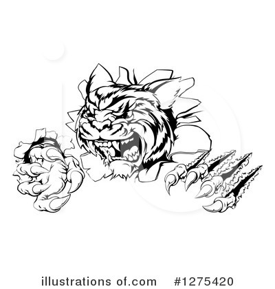 Royalty-Free (RF) Tiger Clipart Illustration by AtStockIllustration - Stock Sample #1275420