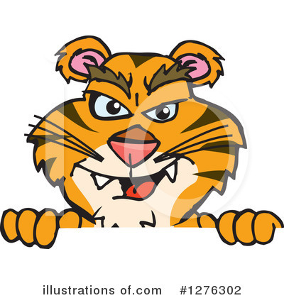 Royalty-Free (RF) Tiger Clipart Illustration by Dennis Holmes Designs - Stock Sample #1276302
