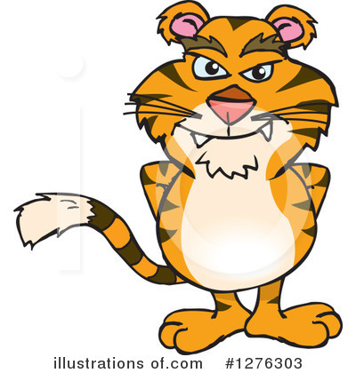 Royalty-Free (RF) Tiger Clipart Illustration by Dennis Holmes Designs - Stock Sample #1276303