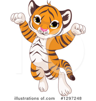 Royalty-Free (RF) Tiger Clipart Illustration by Pushkin - Stock Sample #1297248