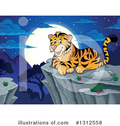 Royalty-Free (RF) Tiger Clipart Illustration by visekart - Stock Sample #1312558