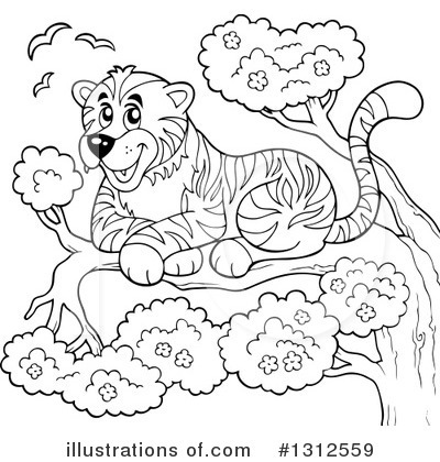 Royalty-Free (RF) Tiger Clipart Illustration by visekart - Stock Sample #1312559