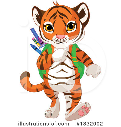 Royalty-Free (RF) Tiger Clipart Illustration by Pushkin - Stock Sample #1332002