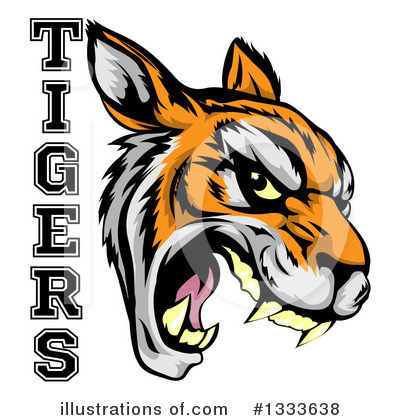 Royalty-Free (RF) Tiger Clipart Illustration by AtStockIllustration - Stock Sample #1333638