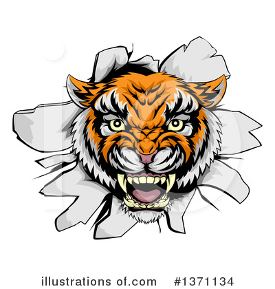 Royalty-Free (RF) Tiger Clipart Illustration by AtStockIllustration - Stock Sample #1371134