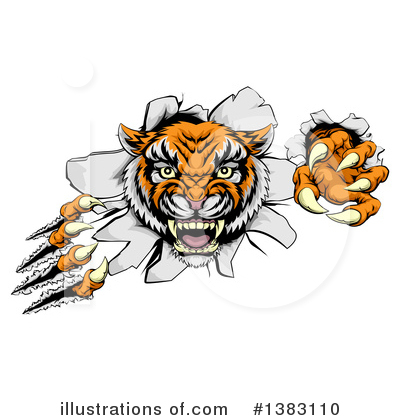 Royalty-Free (RF) Tiger Clipart Illustration by AtStockIllustration - Stock Sample #1383110