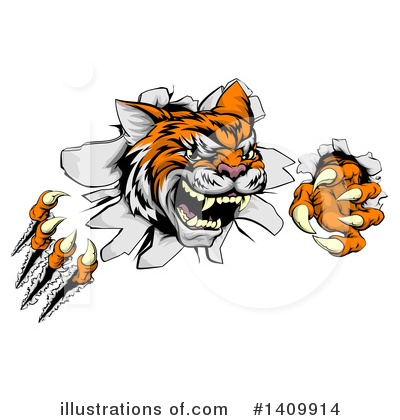 Royalty-Free (RF) Tiger Clipart Illustration by AtStockIllustration - Stock Sample #1409914