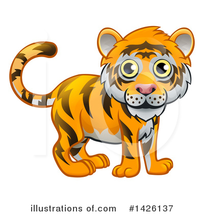 Royalty-Free (RF) Tiger Clipart Illustration by AtStockIllustration - Stock Sample #1426137