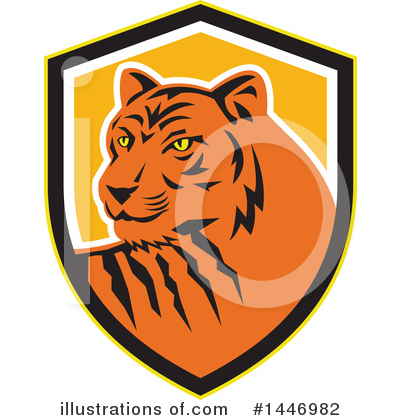 Royalty-Free (RF) Tiger Clipart Illustration by patrimonio - Stock Sample #1446982