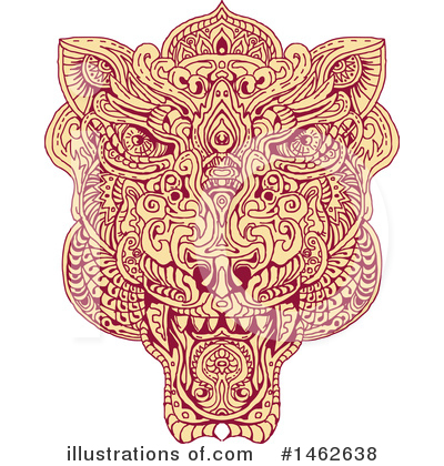 Royalty-Free (RF) Tiger Clipart Illustration by patrimonio - Stock Sample #1462638