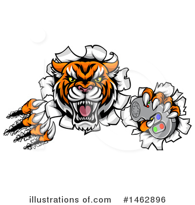 Royalty-Free (RF) Tiger Clipart Illustration by AtStockIllustration - Stock Sample #1462896