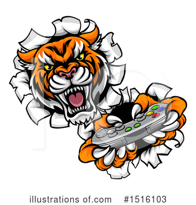 Royalty-Free (RF) Tiger Clipart Illustration by AtStockIllustration - Stock Sample #1516103