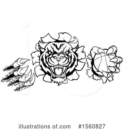 Royalty-Free (RF) Tiger Clipart Illustration by AtStockIllustration - Stock Sample #1560827