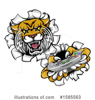 Royalty-Free (RF) Tiger Clipart Illustration by AtStockIllustration - Stock Sample #1585563