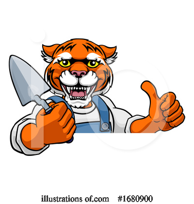 Royalty-Free (RF) Tiger Clipart Illustration by AtStockIllustration - Stock Sample #1680900