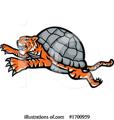Royalty-Free (RF) Tiger Clipart Illustration by patrimonio - Stock Sample #1700959