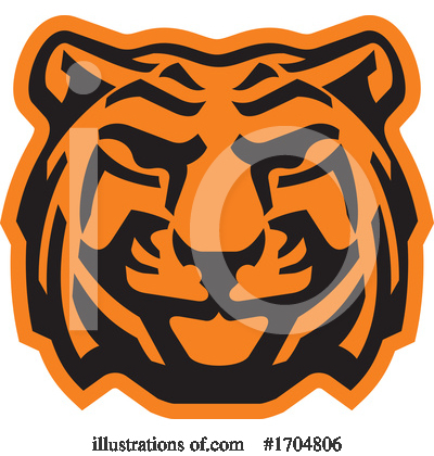 Royalty-Free (RF) Tiger Clipart Illustration by Vector Tradition SM - Stock Sample #1704806