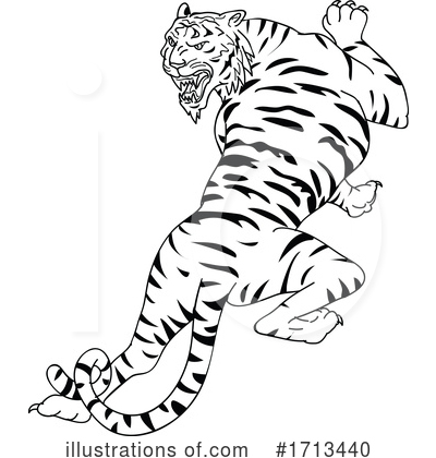 Royalty-Free (RF) Tiger Clipart Illustration by patrimonio - Stock Sample #1713440