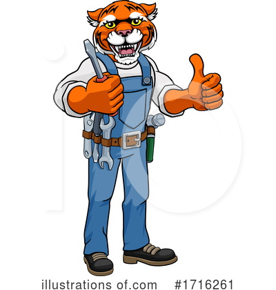 Royalty-Free (RF) Tiger Clipart Illustration by AtStockIllustration - Stock Sample #1716261