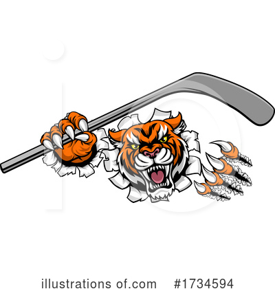 Royalty-Free (RF) Tiger Clipart Illustration by AtStockIllustration - Stock Sample #1734594