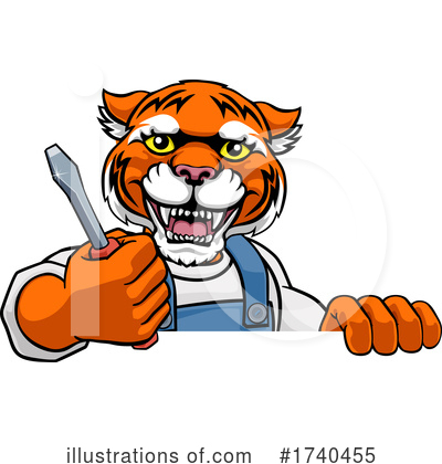 Royalty-Free (RF) Tiger Clipart Illustration by AtStockIllustration - Stock Sample #1740455