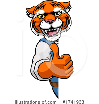 Royalty-Free (RF) Tiger Clipart Illustration by AtStockIllustration - Stock Sample #1741933