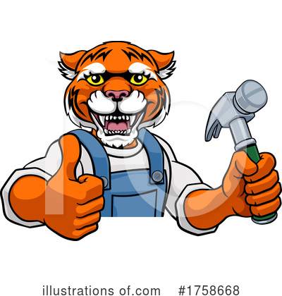 Royalty-Free (RF) Tiger Clipart Illustration by AtStockIllustration - Stock Sample #1758668
