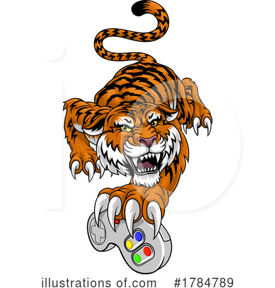 Royalty-Free (RF) Tiger Clipart Illustration by AtStockIllustration - Stock Sample #1784789