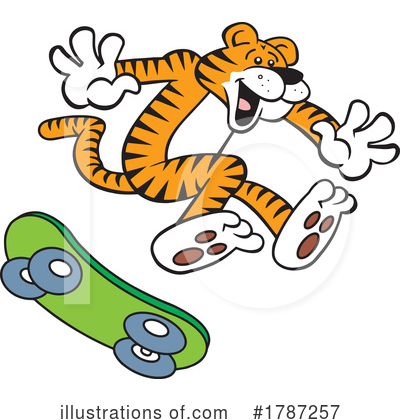 Royalty-Free (RF) Tiger Clipart Illustration by Johnny Sajem - Stock Sample #1787257