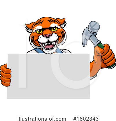 Royalty-Free (RF) Tiger Clipart Illustration by AtStockIllustration - Stock Sample #1802343