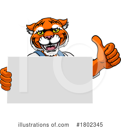 Royalty-Free (RF) Tiger Clipart Illustration by AtStockIllustration - Stock Sample #1802345