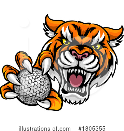 Royalty-Free (RF) Tiger Clipart Illustration by AtStockIllustration - Stock Sample #1805355