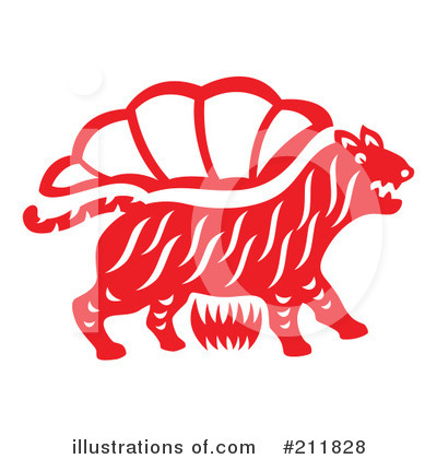Royalty-Free (RF) Tiger Clipart Illustration by Cherie Reve - Stock Sample #211828