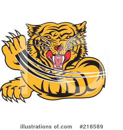 Royalty-Free (RF) Tiger Clipart Illustration by Andy Nortnik - Stock Sample #216589