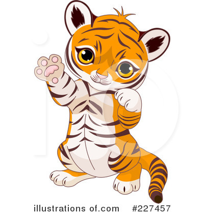Royalty-Free (RF) Tiger Clipart Illustration by Pushkin - Stock Sample #227457