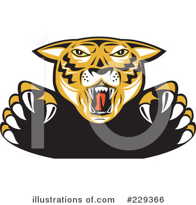 Royalty-Free (RF) Tiger Clipart Illustration by patrimonio - Stock Sample #229366