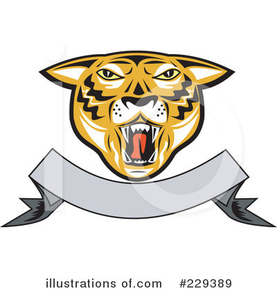 Royalty-Free (RF) Tiger Clipart Illustration by patrimonio - Stock Sample #229389