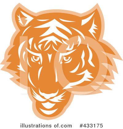 Royalty-Free (RF) Tiger Clipart Illustration by patrimonio - Stock Sample #433175