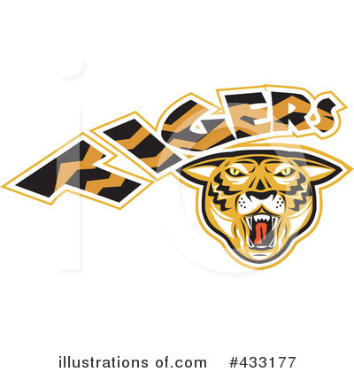 Royalty-Free (RF) Tiger Clipart Illustration by patrimonio - Stock Sample #433177