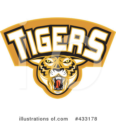Royalty-Free (RF) Tiger Clipart Illustration by patrimonio - Stock Sample #433178