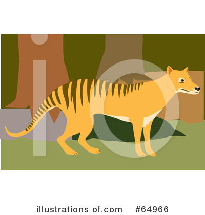 Tasmanian Tiger Clipart #64966 by Dennis Holmes Designs