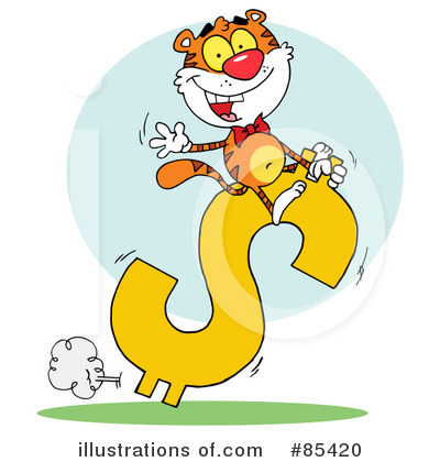 Royalty-Free (RF) Tiger Clipart Illustration by Hit Toon - Stock Sample #85420