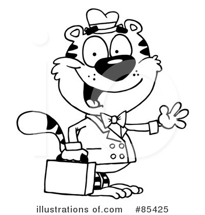 Royalty-Free (RF) Tiger Clipart Illustration by Hit Toon - Stock Sample #85425