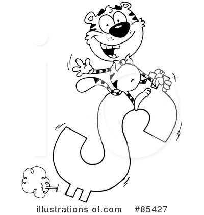 Royalty-Free (RF) Tiger Clipart Illustration by Hit Toon - Stock Sample #85427